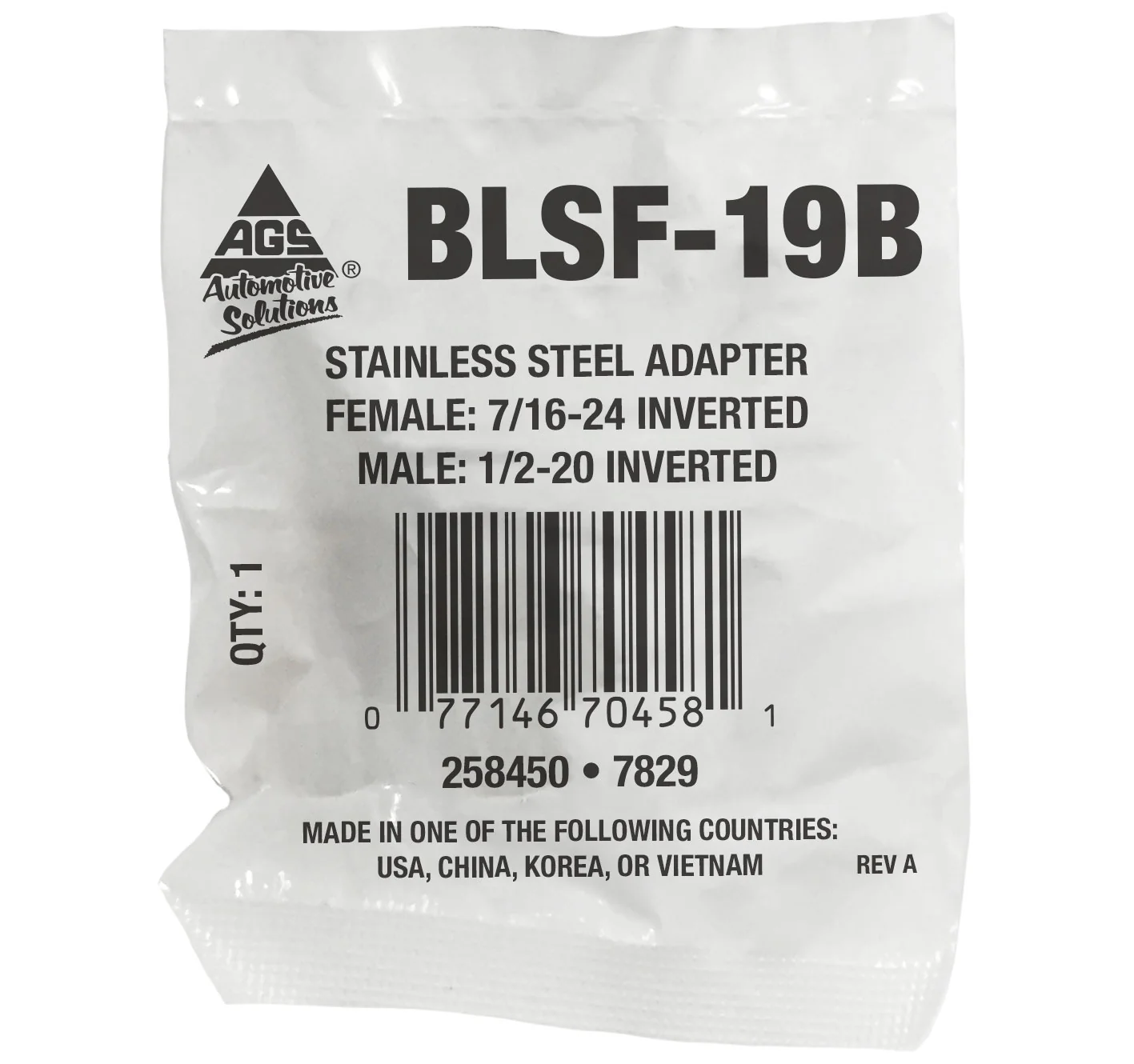 Adapter, Stainless Steel, F(7/16-24 I), M(1/2-20 I) - Image 2