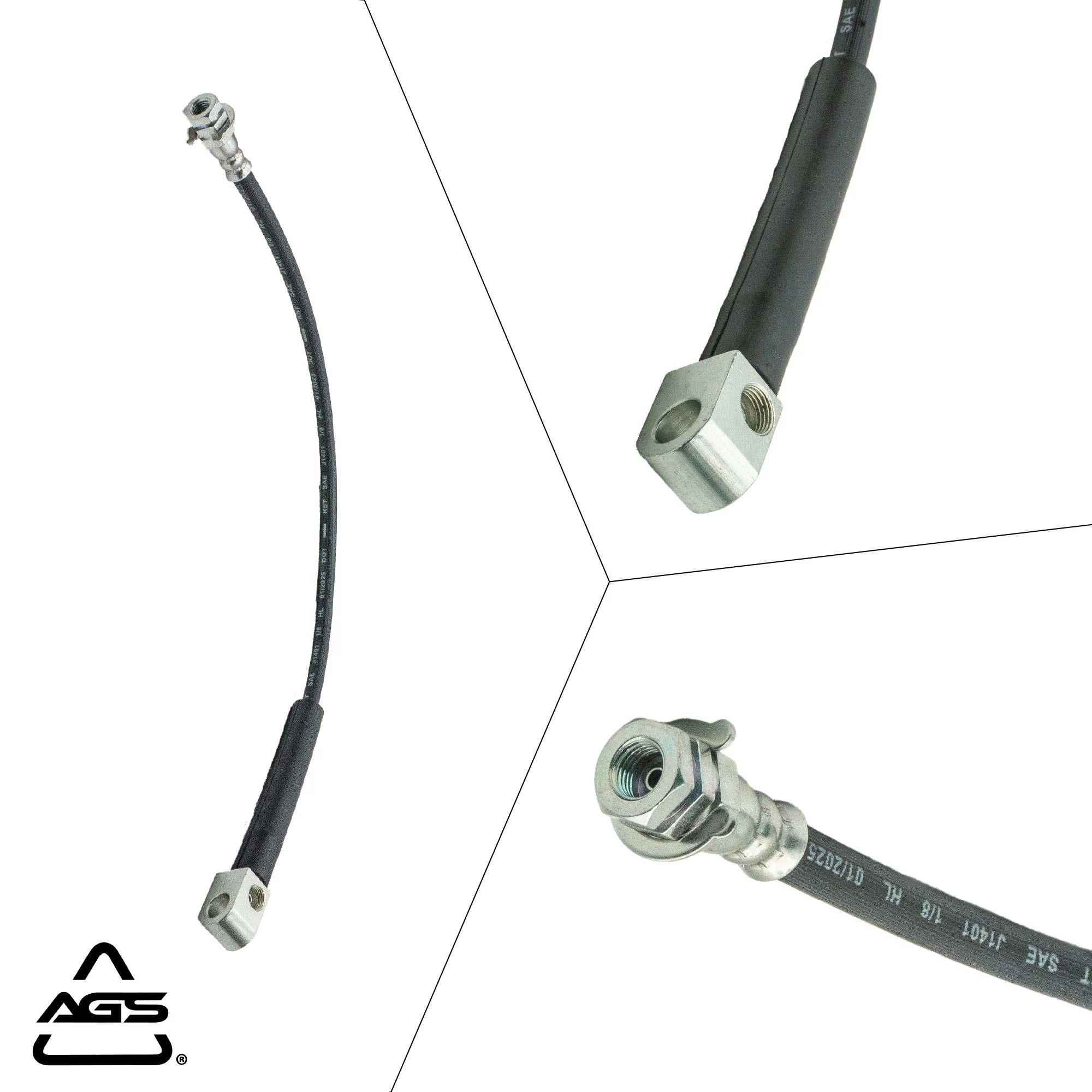 1989-1997 Ford Bronco, Ford F-150 +3 More Rear Center Rubber Brake Hose | AGS-KT60496