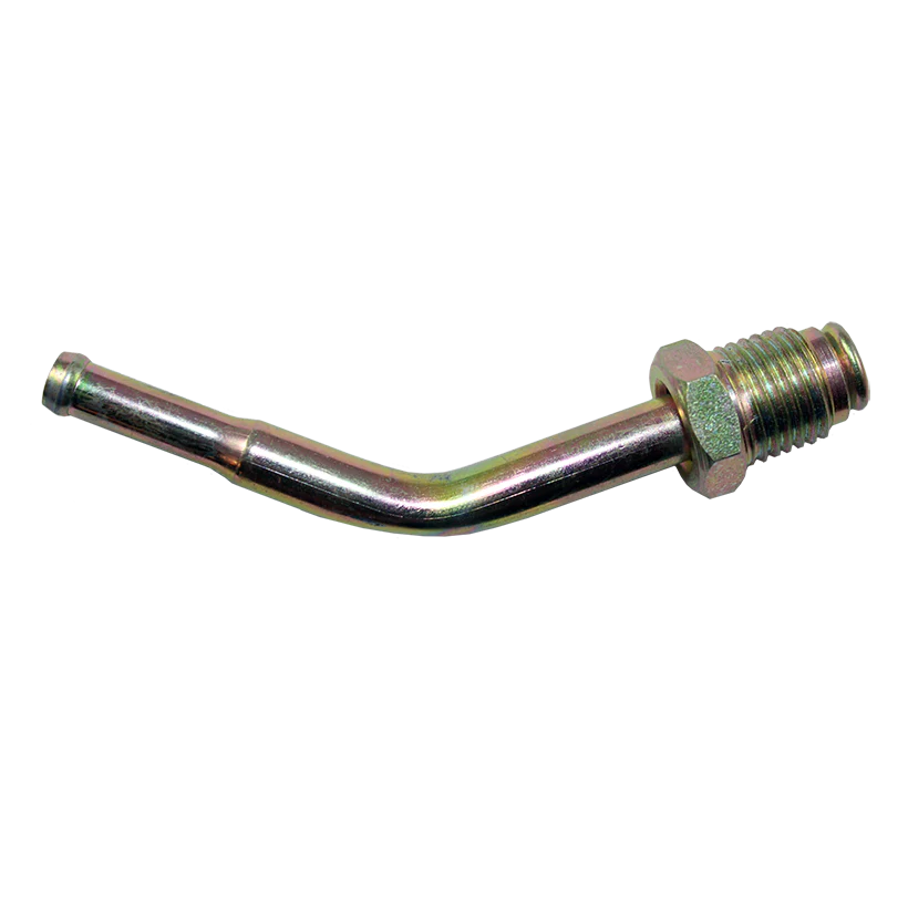 Fuel Line Adapter - 45 degree 14mm Steel to 14mm Nylon - 1 per Bag