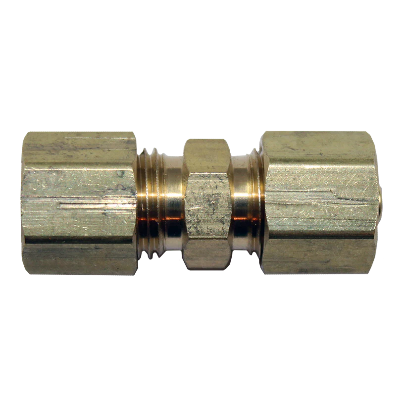Fuel Line Compression Union - 1/4" Steel to 1/4" Nylon