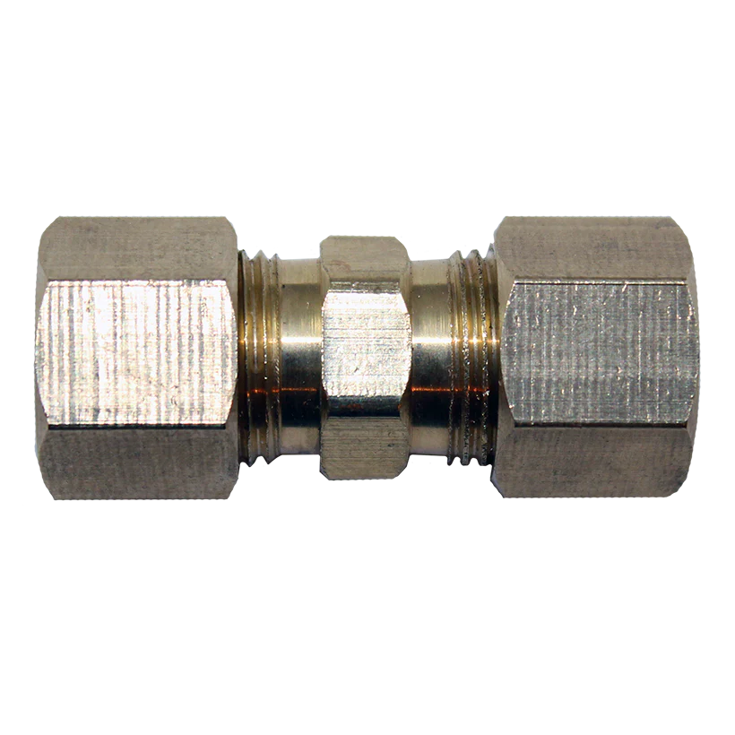 Fuel Line Compression Union - 3/8" Nylon to 3/8" Nylon - 2 per Bag