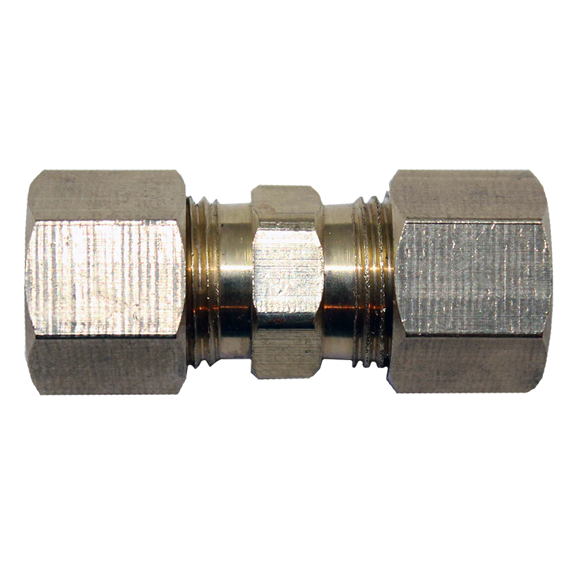 Fuel Line Compression Union - 5/16" Nylon to 5/16" Nylon - 2 per Bag