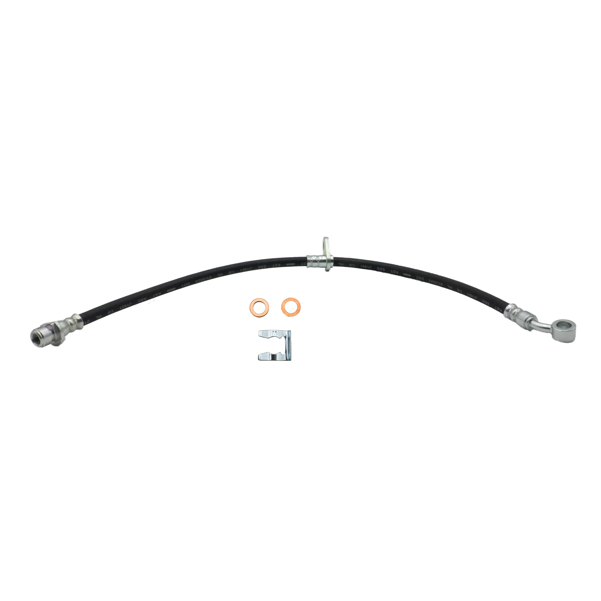 2001-2005 Honda Civic Front Left Rubber Brake Hose | AGS-KT40462 - Image 2