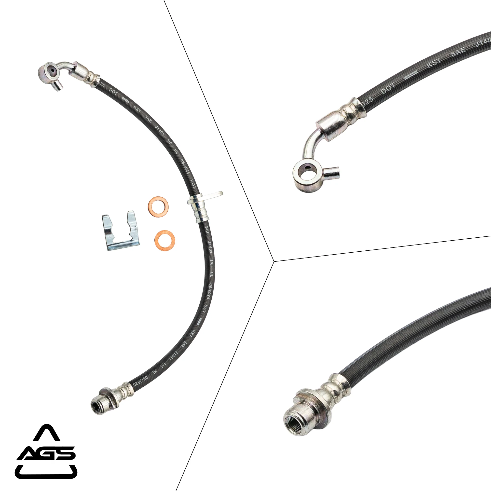 2007-2011 Honda CR-V Rear Rubber Brake Hose | AGS-KT40407 - Image 4