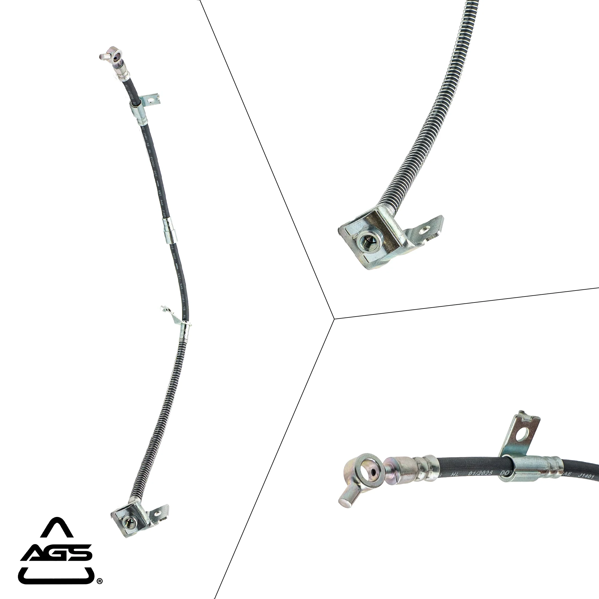 2006-2013 Hyundai Azera & Sonata Front Left Rubber Brake Hose | AGS-KT41318