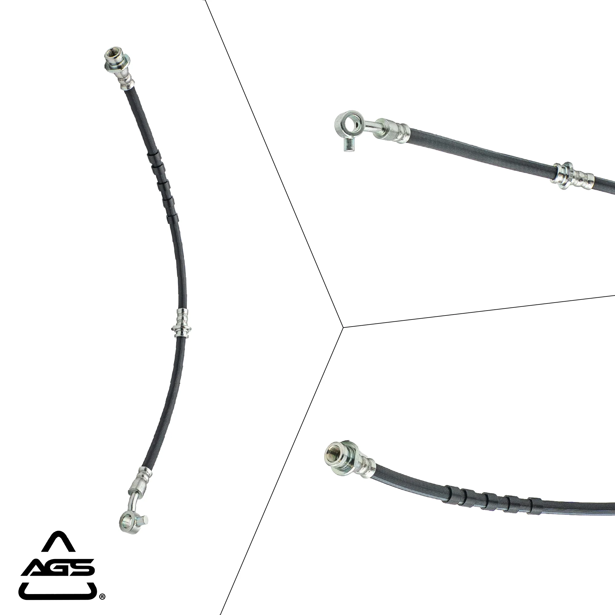 2001-2008 INFINITI I30, INFINITI I35 +2 More Front Left Rubber Brake Hose | AGS-KT41014