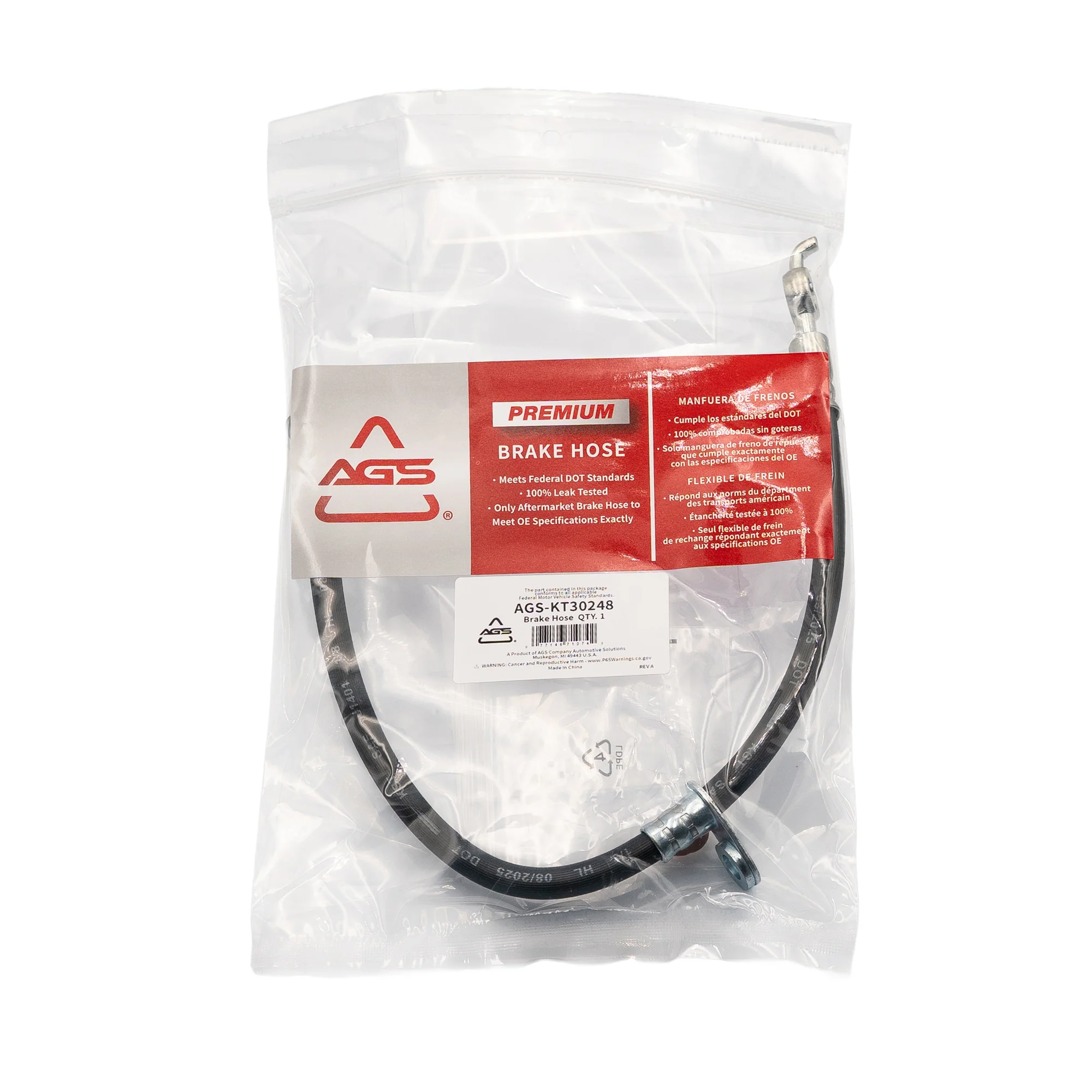 2002-2008 Lexus ES300, Lexus ES330 +2 More Front Left Rubber Brake Hose | AGS-KT30248