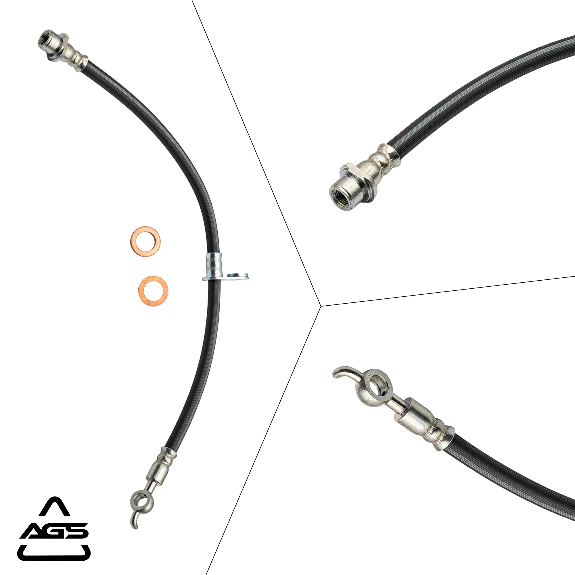 2002-2008 Lexus ES300, Lexus ES330 +2 More Front Left Rubber Brake Hose | AGS-KT30248 - Image 5