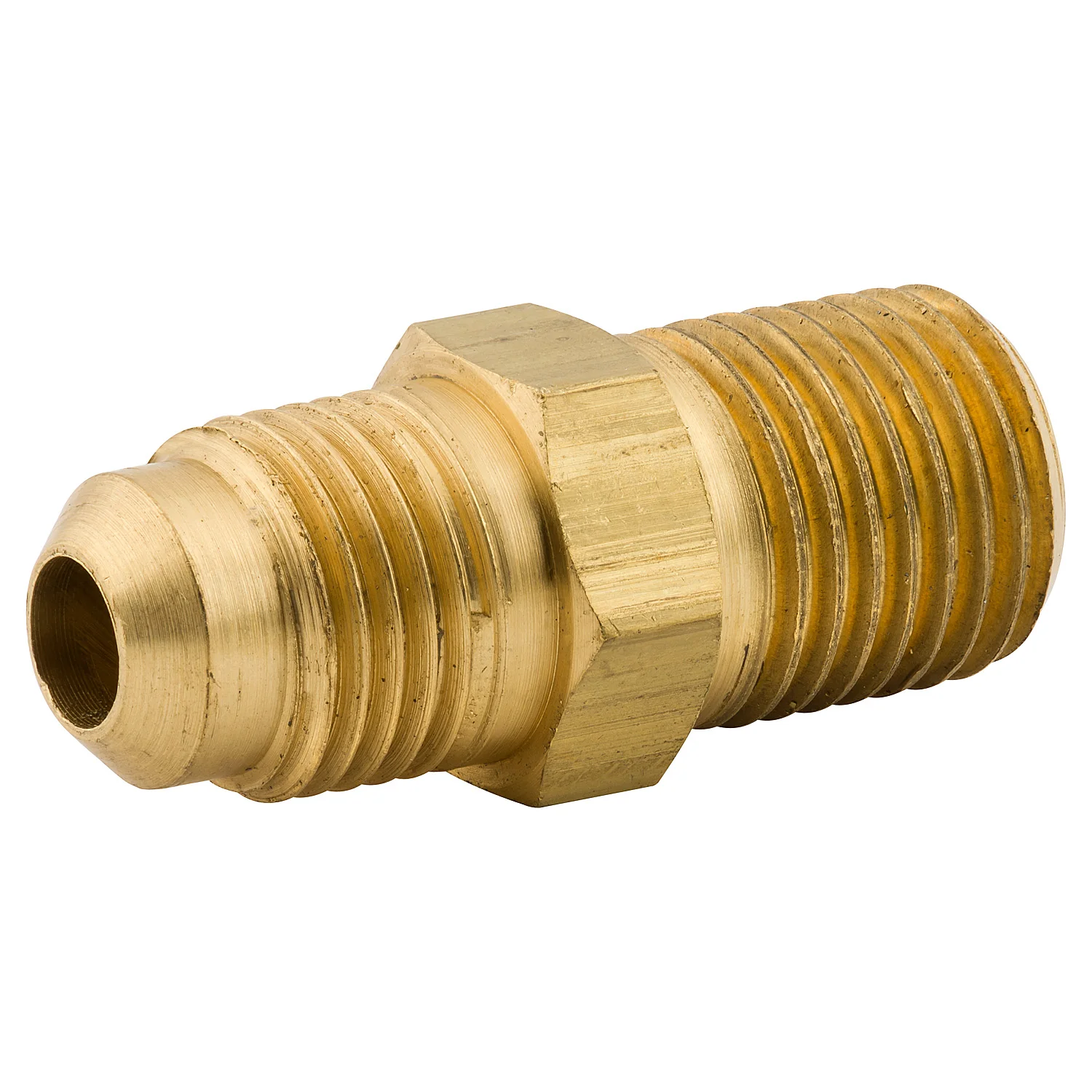 Male Connector, Brass, M(1/2-20 SAE), M(1/4 NPT),Bag of 1