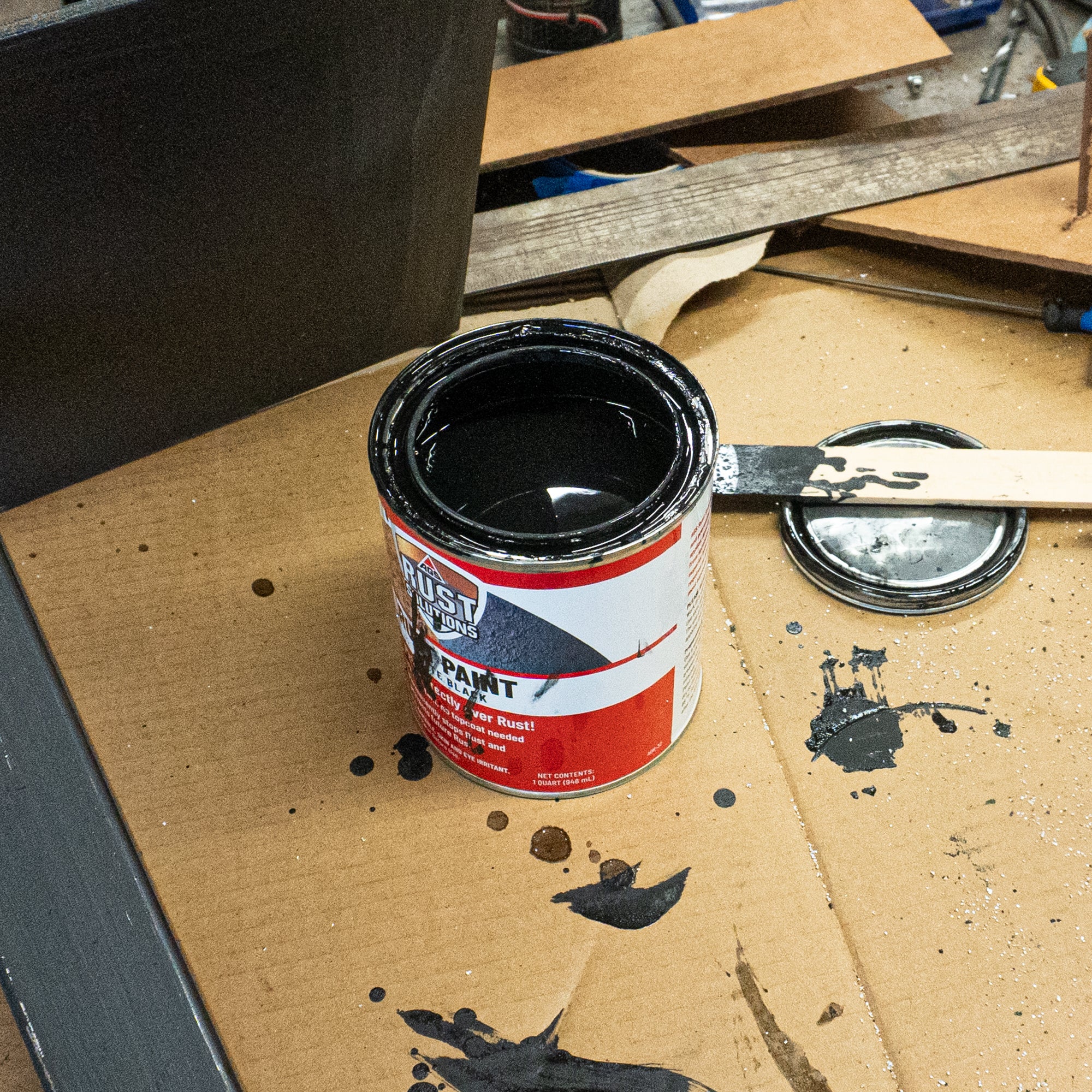 Matte Black Rust Paint, Quart - Image 4