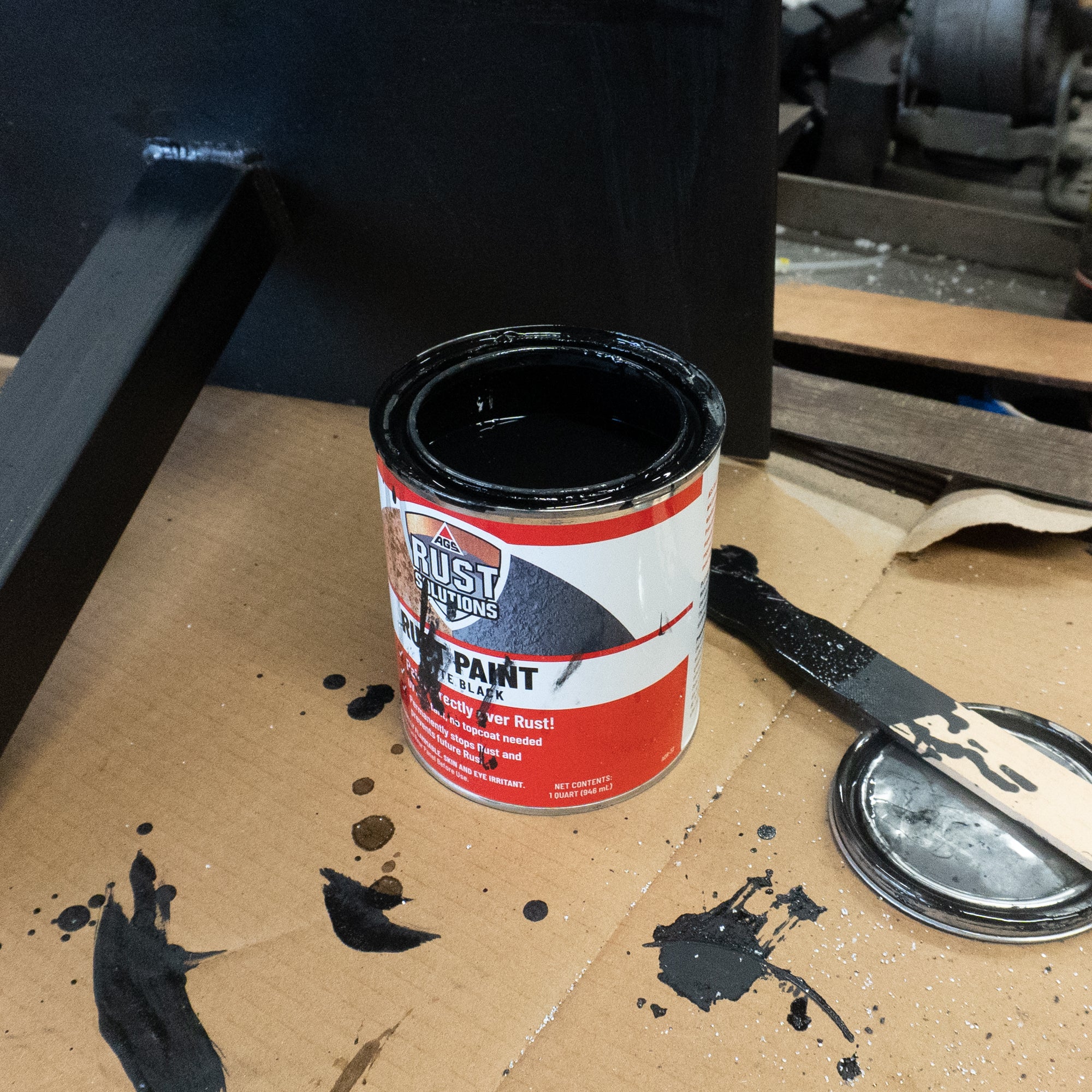 Matte Black Rust Paint, Quart - Image 5