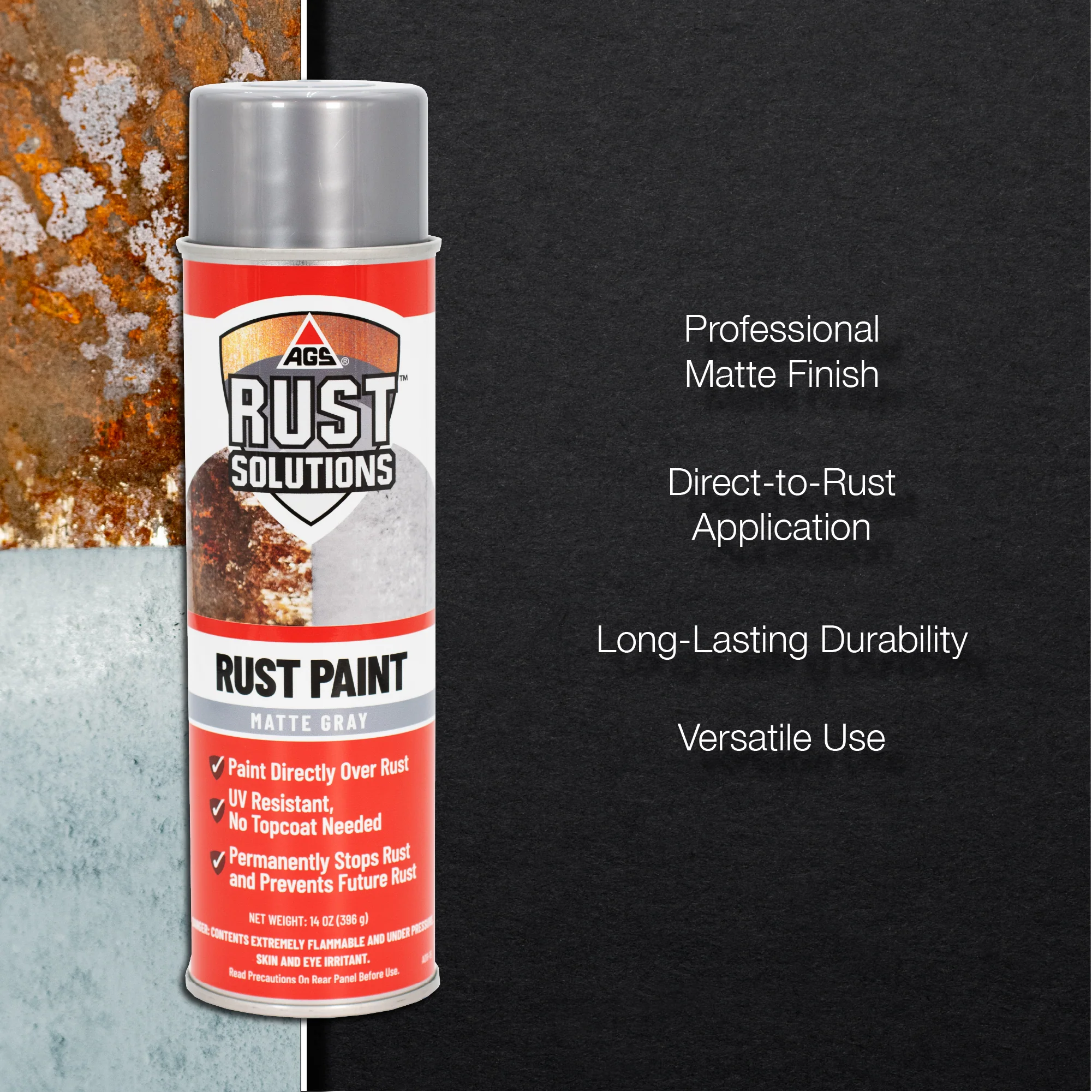 Matte Gray Rust Paint Aerosol 14oz. - Image 7