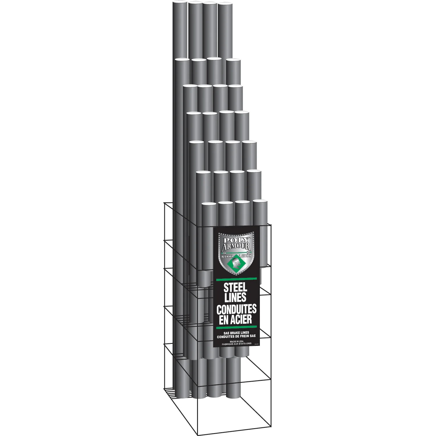 Poly-Armour PVF Steel Floor Display Domestic Lines