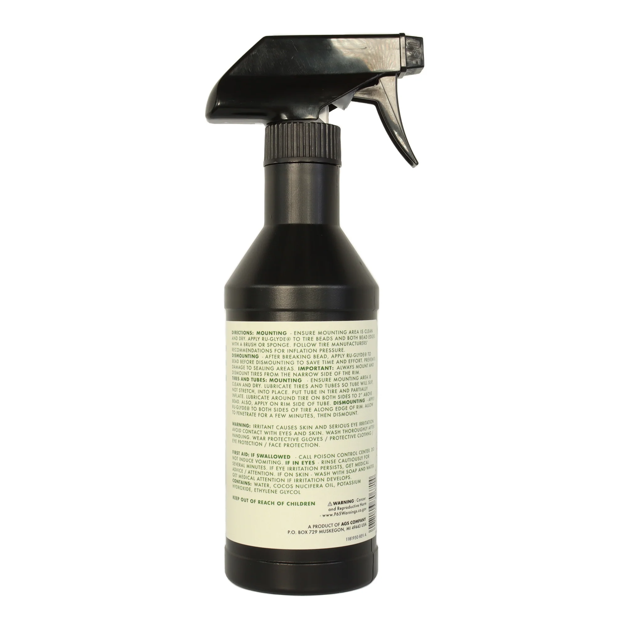 Ru-Glyde Rubber Lubricant, Bottle, 12 oz - Image 2