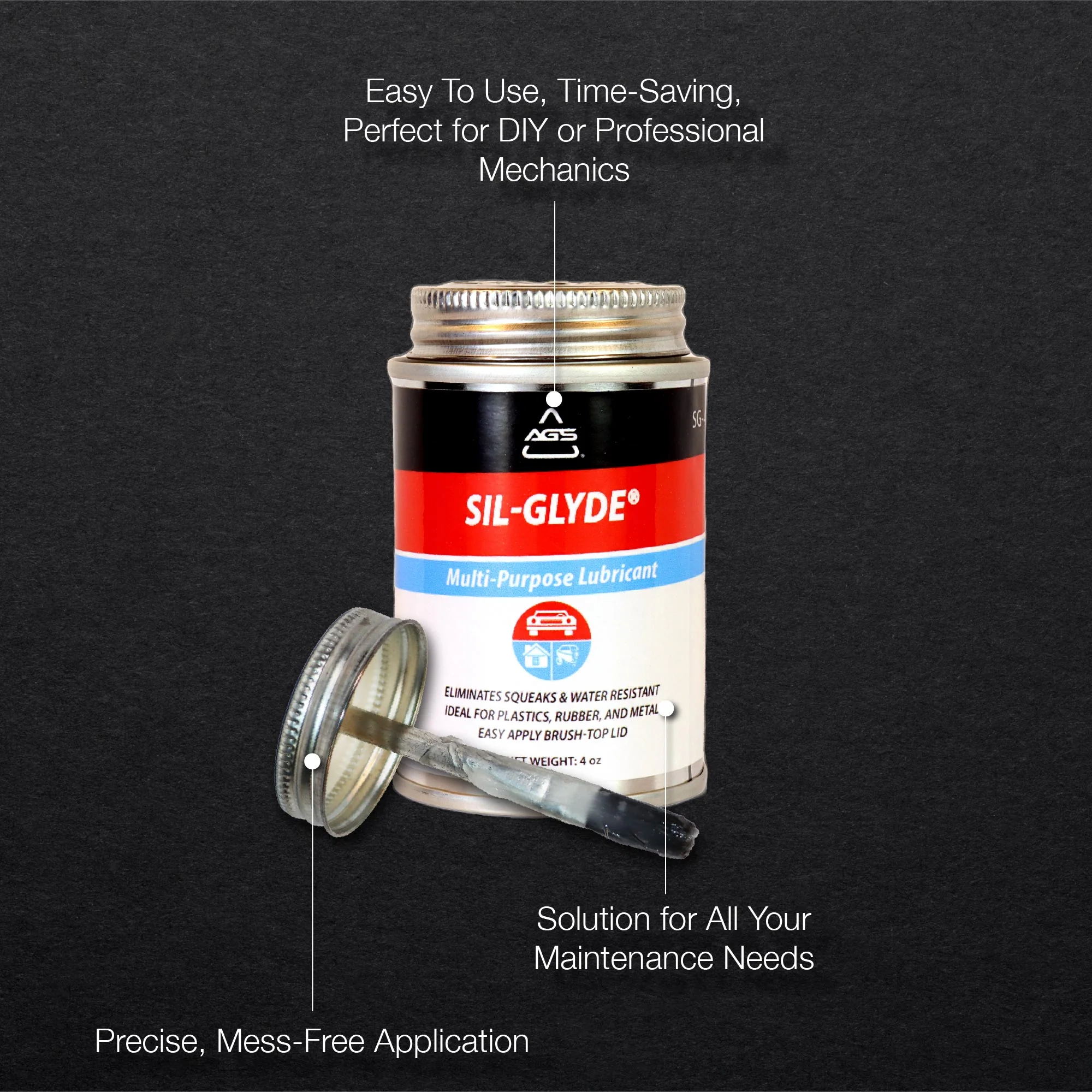 Sil-Glyde General Purpose Lubricant - 4oz Brush Top - Image 4
