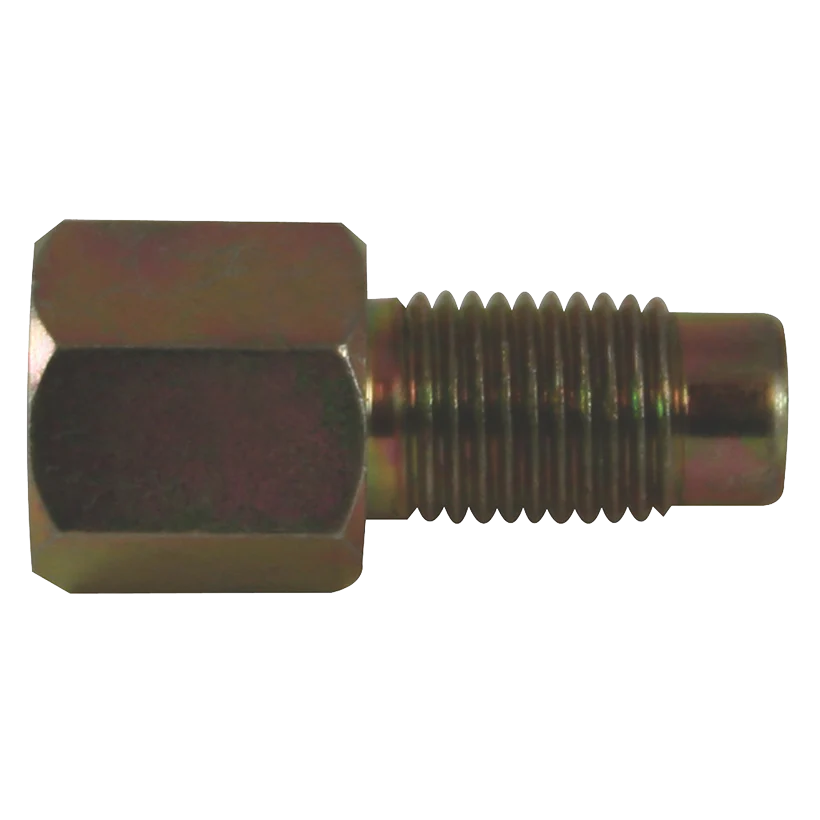 Steel Brake Line Adapter F(3/8-24 Bubble) × M(3/8-24 Bubble)