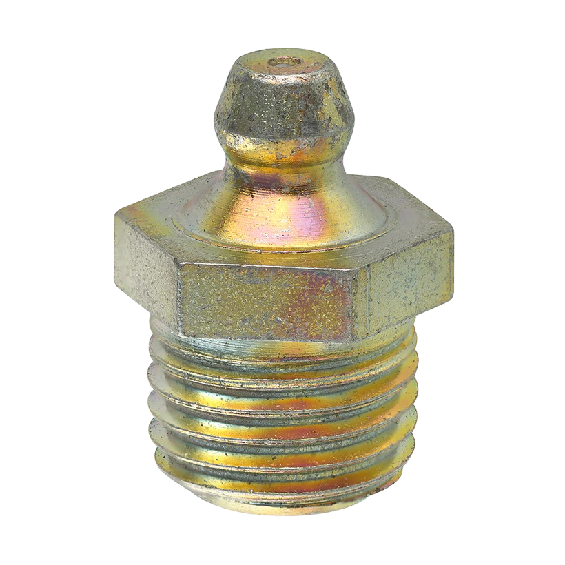 Steel Straight Grease Fitting 31/32 Length 1/4-28 NPT