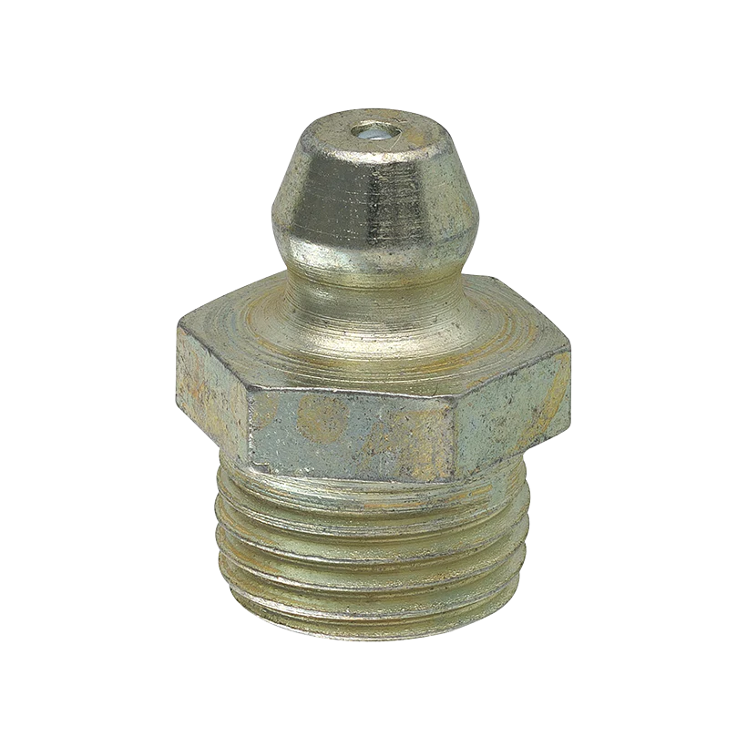 Steel Straight Grease Fitting 43/64 Length 1/8-27 NPT