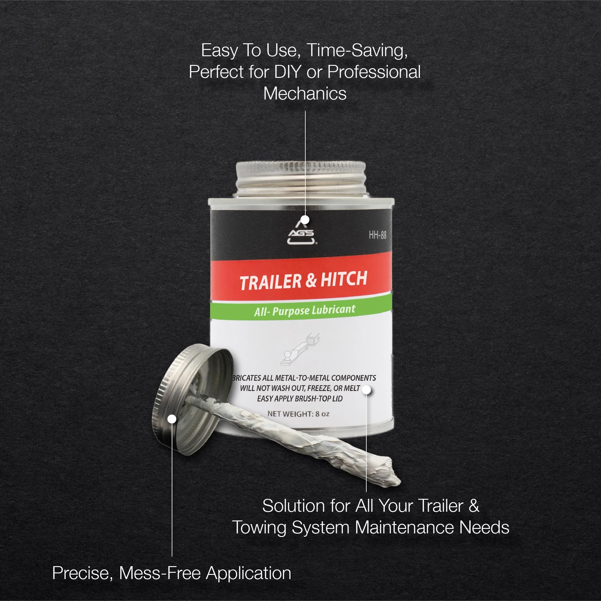 Trailer & Hitch Lubricant - 8oz Brush Top Can - Image 3