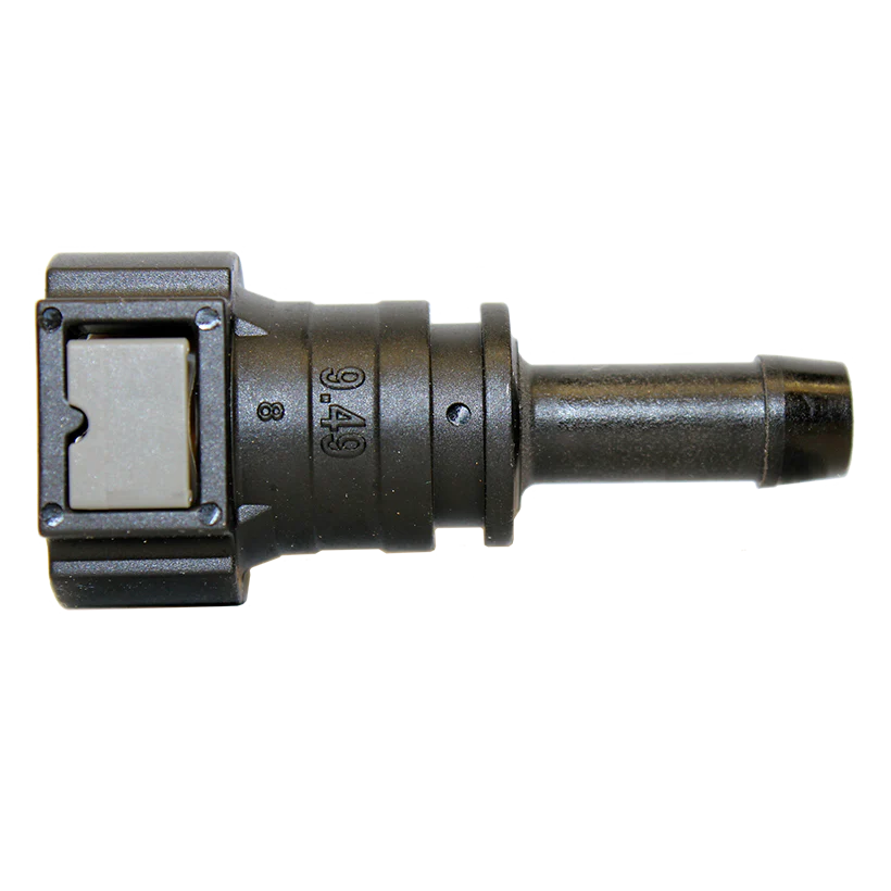 Transmission Line Quick Connector - 3/8" Straight Push Quick Connect to Rubber