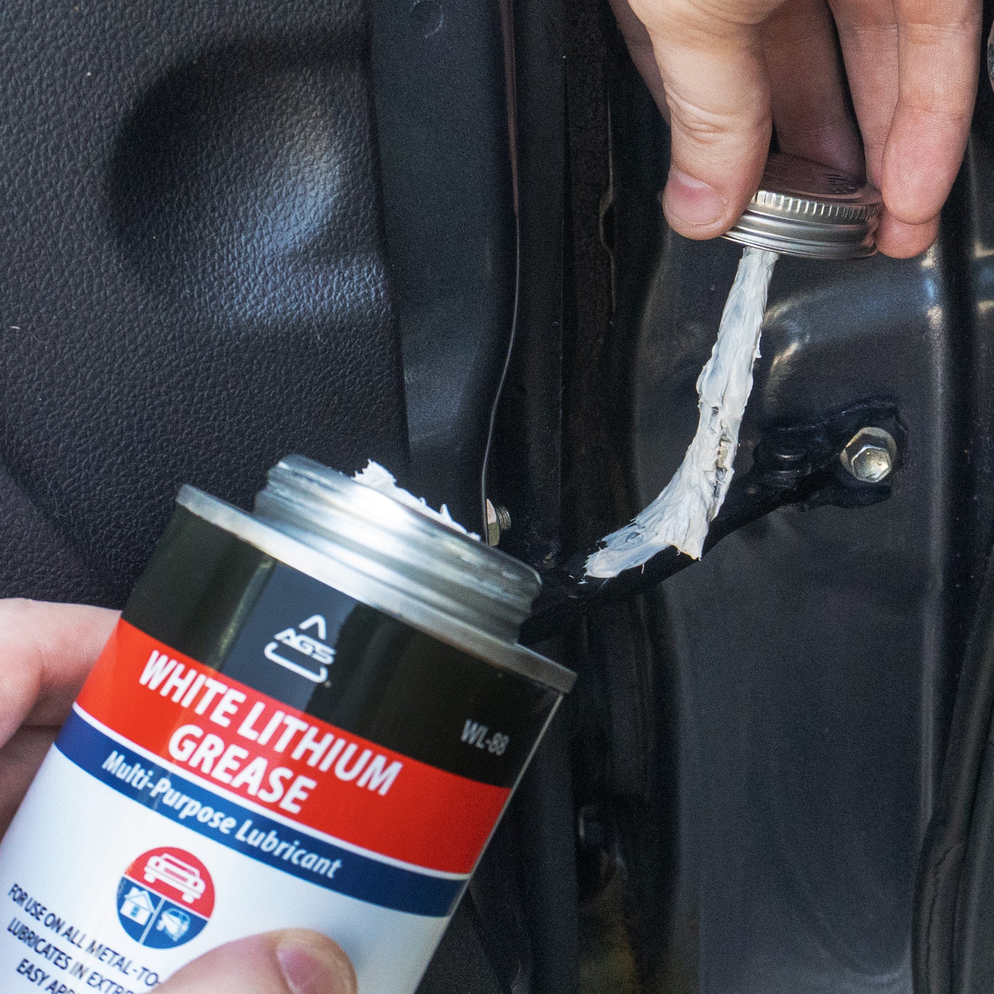 White Lithium Grease, 8oz Brush Top Can - Image 7